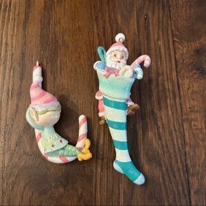 Festive Elf and Stocking Ornaments